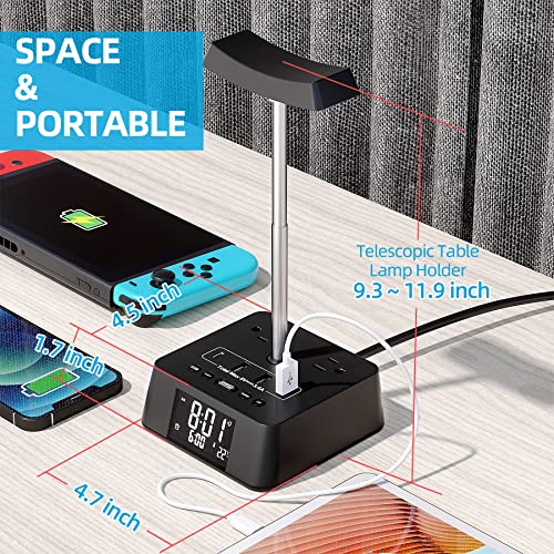 Headphone Stand with USB Charger Alarm Cubietime Clock Charging Station