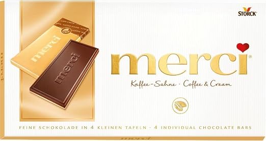 Merci Kaffee Sahne 4 Mini Tafelschokoladen 100gr 2x Amazon