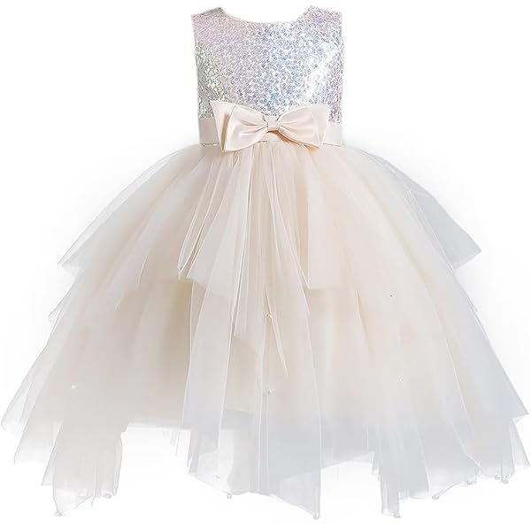 Amazon.com: Pink & Violet Little Girls Sequin Fairy Dress White Gold Size  5: Clothing, Shoes & Jewelry