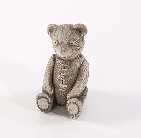 Ceragoo Steinfigur Gartenfigur Tierfigur 13cm Bär Steinguss Dekofigur Statue Deko