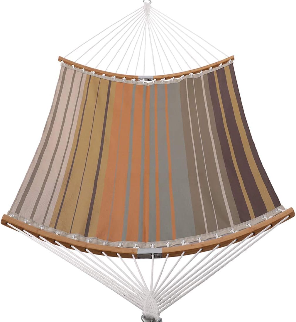 Patio Watcher 14 FT Quick Dry Hammock Folding Curved Bamboo Spreader Bar Portable Hammock for Camping Outdoor Patio Yard, Water Resistance and UV Resistance : Garden & Outdoor