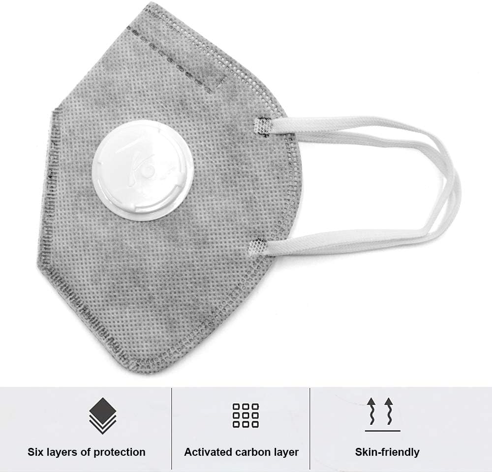 5PCS Dust Masks, ToAuto Air Fog Respirator - for Outdoor Half Face Masks - Protection Pollution Dust Masks for Women Man,Grey