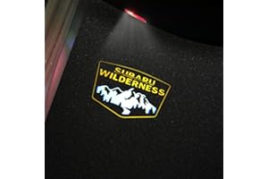 UUNONAHA LED Car Door Logo Lights Courtesy Projector Laser Welcome Light Puddle lamp 2 pcs Compatible with Forester Outback Legacy Ascent Car Accessories (Wilderness-Yellow, Wilderness)