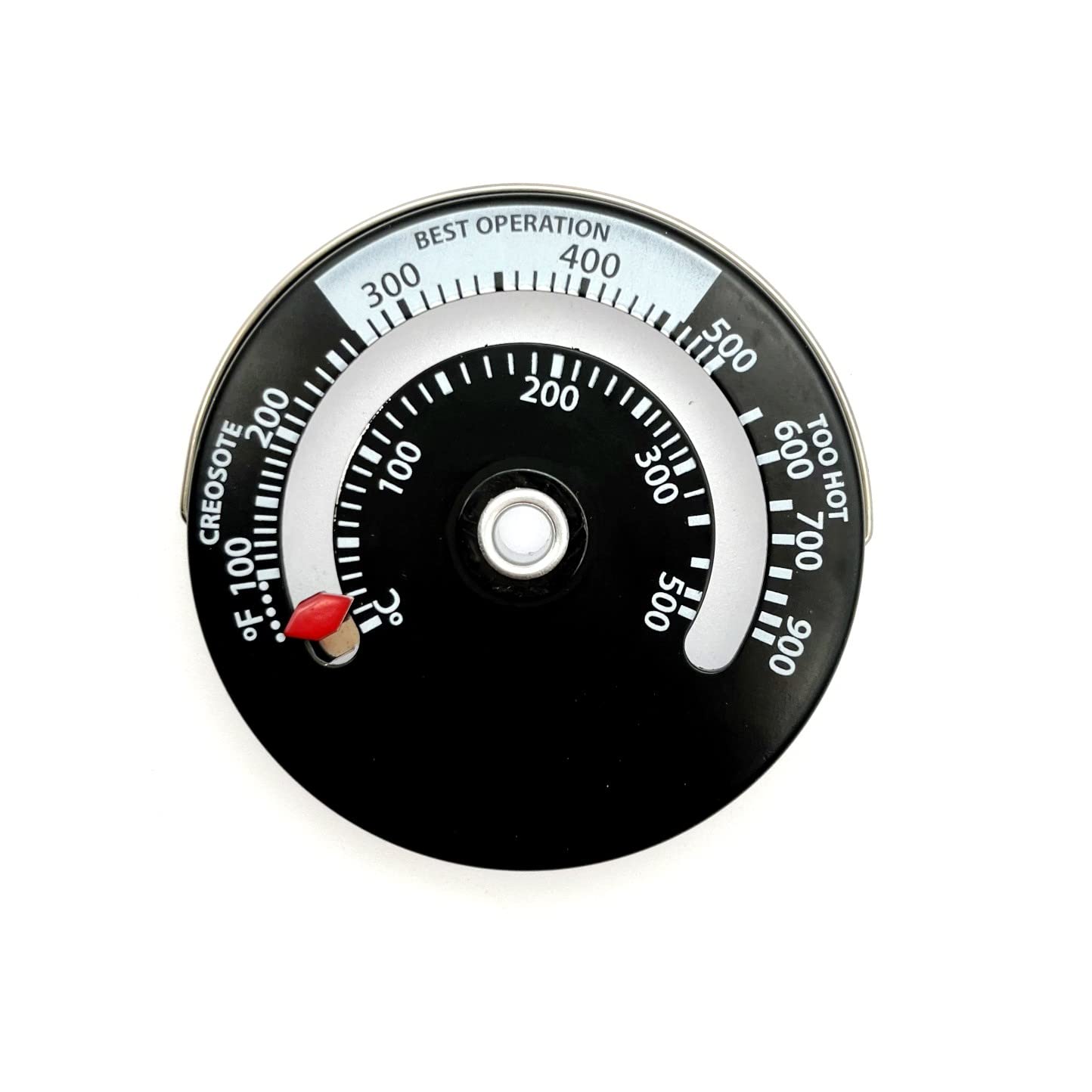 JZKStove Magnetic Temperature Gauge for Multifuel, Fire/Log/Wood Burner Thermometer, Metal Chimney Gauge