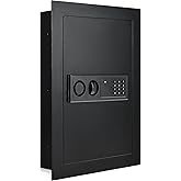 Goplus Wall Safe, 22” Tall Electronic Wall Mount Safe Between the Studs,Hidden Safe with Digital Keypad, Removable Shelves, I