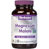 Bluebonnet Nutrition Magnesium Malate, 90 Vegetable Capsules | Supports Energy &amp; Muscle &amp; Joint Health; Non-GMO, Vegan, Kosher Certified, Gluten-Free