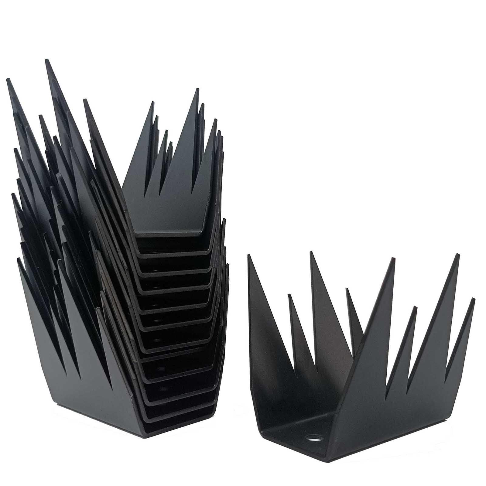 Deterrent Fence Wall Spikes with Screws Security Fence Spikes Metal Outdoor Anti Climb Spike Repellent Thief Cat Bird Deterrent Spikes for Railing Roof Home Security