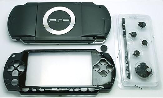 gametown Neue Ersatz Sony PSP 1000 Voll Gehäuse Shell Cover mit Button Set – Schwarz.