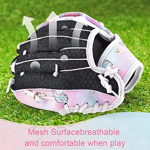 FIODAY Kids Baseball Glove,Softball Gloves,Unicorn Baseball