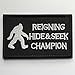 SpaceAuto Reigning Hide and Seek Champion Funny Tactical Morale Hook & Loop Fastener Patch 3.15