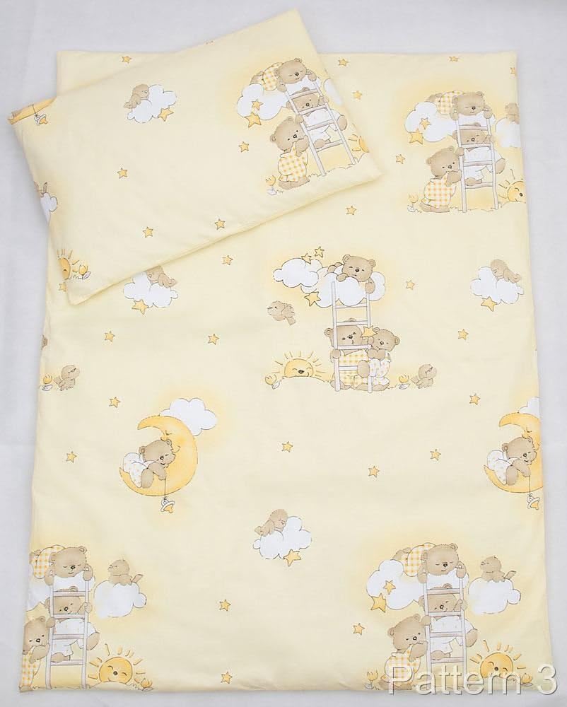 2 Piece Baby Children Quilt Duvet & Pillow Set 80x70 cm to fit Crib or