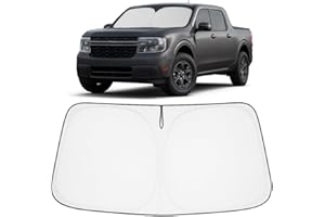 Proadsy Front Windshield Sun Shade Foldable Sunshade Protector Custom Fit 2022-2025 Ford Maverick, Hybrid, XL, XLT, Lariat Tr