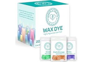 Hearts and Crafts Soy Wax Candle Dye - 20 Color Wax Chip Dyes for DIY Candle Making Supplies