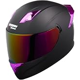 Crown Racing F-700 Full Face Motorcycle Helmet for Adults, DOT FMVSS 218 | DOT FMVSS 218 full face helmet with dual visor, ABS shell, EPS liner, ventilation, quick-release buckle and washable liner