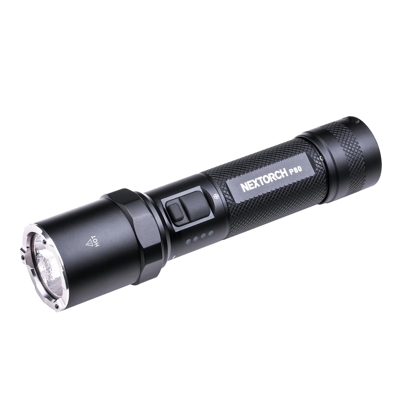 Nextorch P80 LED Rechargeable Torch, 1300 Lumens High Performance Tactical Flashlight with Strobe & 4 Modes, Powerful IPX7 Waterproof Light for Hiking Camping Emergency Outdoor Night Walking