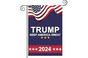 UELFBABY Trump 2024 Flag 12x18 Double Sided Garden Flag American Patriotic - Take America Back Flags, Lawn Decor Yard Flag for Donald Trump America President Electio