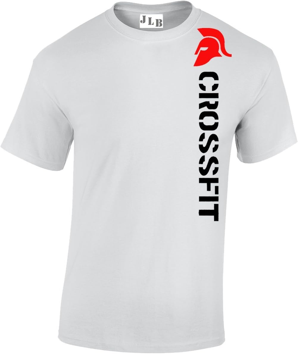 JLB Print Crossfit Spartan Helmet Gym Sports Fan Premium Quality Regular Fit T-Shirt Top for Men and Teens