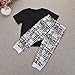 Newborn Baby Boys Clothes Wild Boy Letter Print T-Shirt Tops and Pants Outfits Set Autumn Winter(short sleeve,12-18 months)