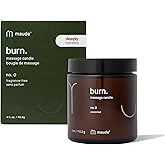 Maude Burn No. 0 - Unscented Hydrating + Skin-Softening Soybean + Jojoba Oil Massage Candle - Fragrance-Free, Soothing Warm Massage Oil Candle - Relaxing Self Care Gifts (4 oz)