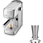 CASABREWS Espresso Machine 20 Bar, Professional Espresso Maker &amp; 51mm Tamper Grey