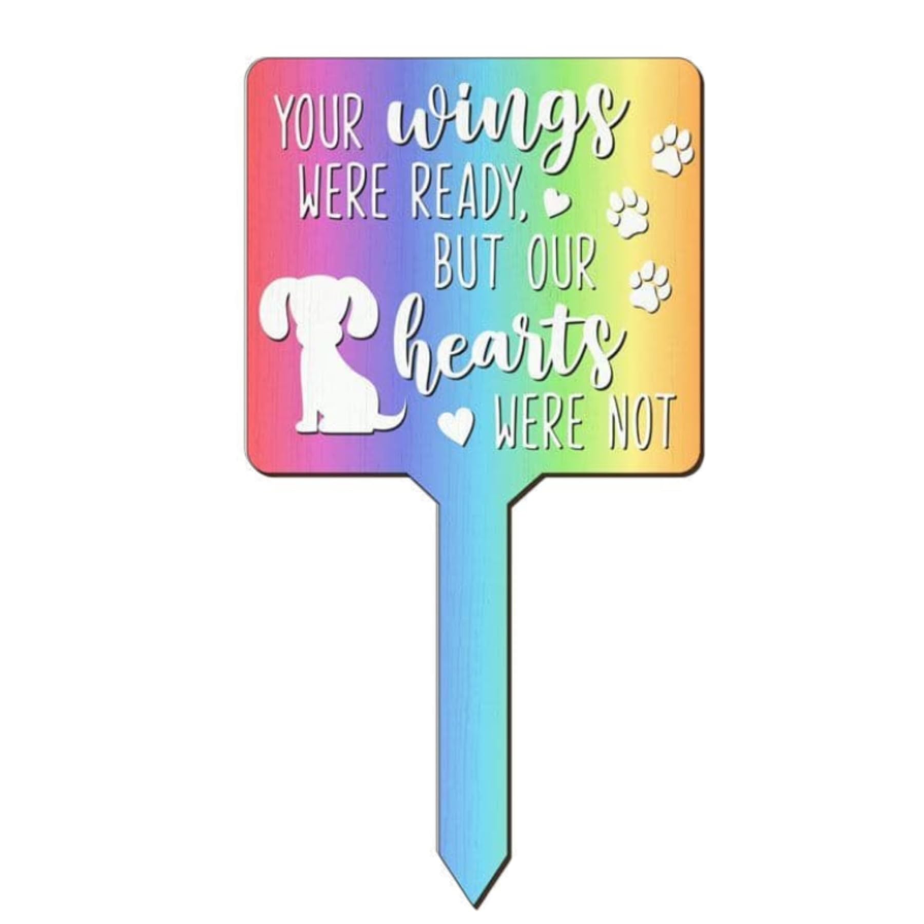 Dog Memorial Garden Planter Sign Memorial Plaque for Dog Rememberance, Memorial Day, Anniversary (Dog 5572)