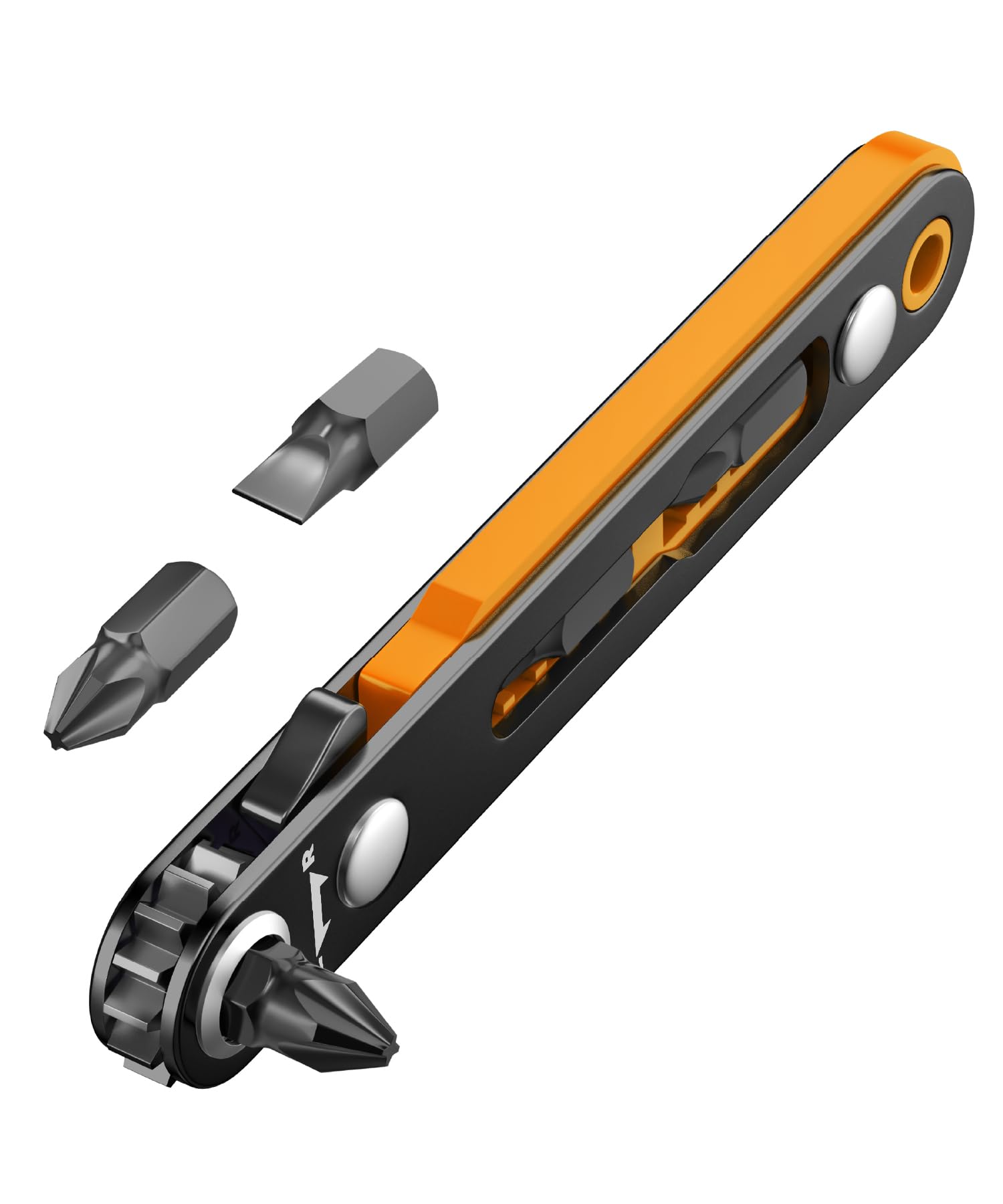 Photo 1 of **MISSING SCREWS** Bates- Mini Ratchet Wrench, 1/4" Magnetic 90 Degree Screwdriver, Low Profile Right Angle Screwdriver for Tight Spaces