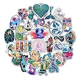 Honch Vinyl Mermaid Stickers Pack 50 Pcs Decals for Teen Girl Laptop Ipad Car Luggage Water Bottle Helmet Truck