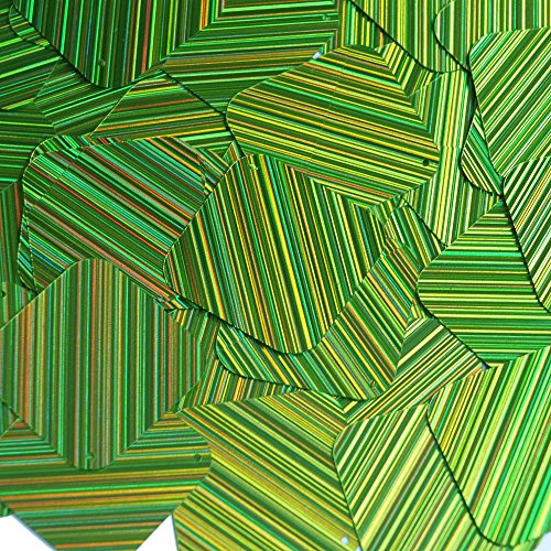 Sequin Lime Green Square Diamond 1.5 inch City Lights Reflective Couture Loose Paillettes. Made in USA.