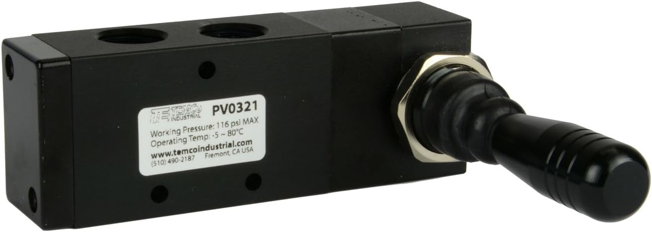 Spring Return Lever Pneumatic Air Control Valve 5 Port 4 Way 3 Position 3/8" NPT