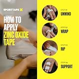 SPORTTAPE Zinc Oxide Tape 3.8cm x 10m White Sport Strapping Tape view 4