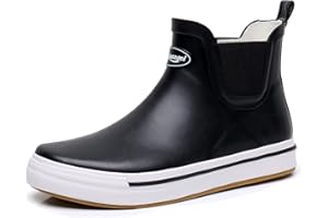 RAINANGEL Rain Boots for Women and Men,Unisex Ankle Rain Shoes Anti-Slipping Rainboots with Comfortable Lightweight Garden Rubber Rain Boot and Outdoor Work Shoes,Waterproof Fishing Deck Boots