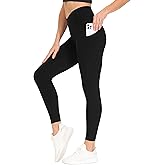 THE GYM PEOPLE Women's Cross Waist Workout Leggings Tummy Control High Waisted Athletic Yoga Pants with Pockets