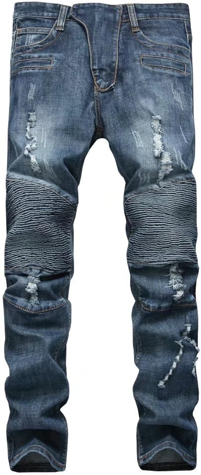 men's fashion folded jeans