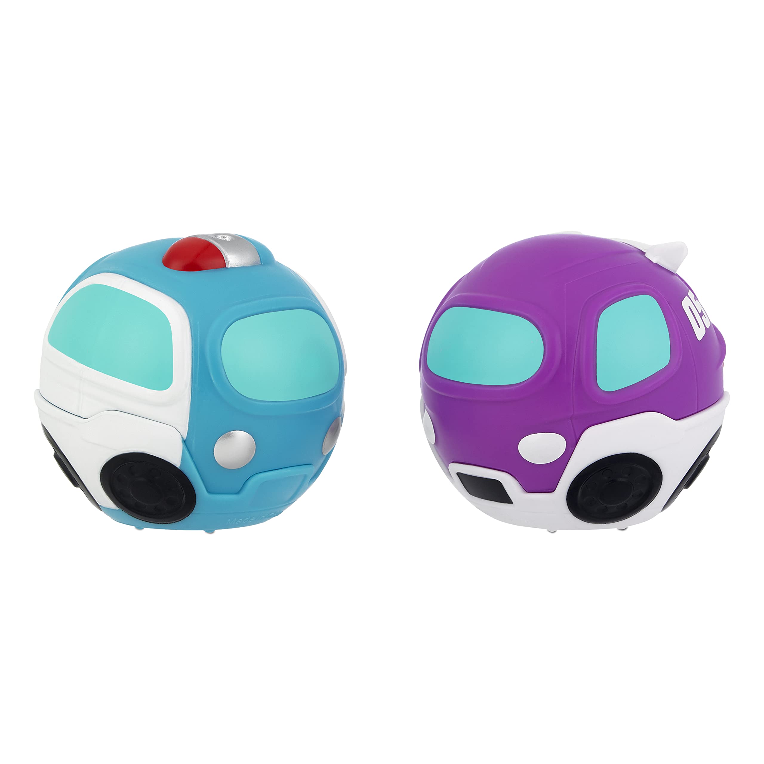 Learn & Play Roll Arounds Vehicle 2-Pack Cruisers- Toy Cars and Ball Play in One, Easy Grip & Roll Cars- Birthday Gifts for Kids, Toddler Toys for Boys and Girls Ages 18 months 1 2 3+ Years