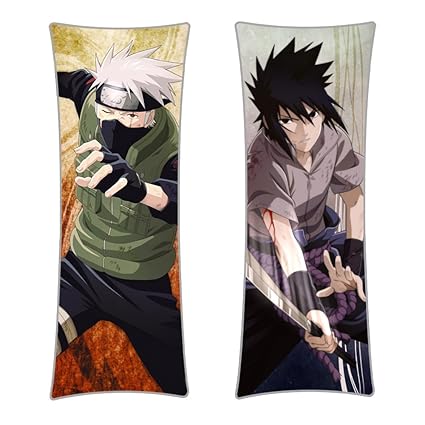 CoolChange Naruto Umarmungskissen Bezug, Dakimakura Kissenbezug 150x50cm, Motiv: Kakashi/Sasuke