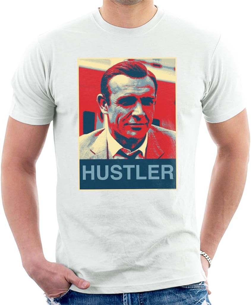 Sean Connery James Bond Hustler Poster Style Print Men's T-Shirt