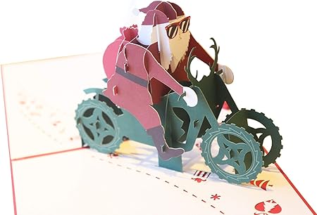 Amazon Ojsensai サンタクロースバースデーカード 父の日ギフトカード 手作りグリーティングカード メリークリスマスサプライズ Merry Christmas Card 恋人友達に贈るのが最高 封筒付き グリーティングカード 文房具 オフィス用品