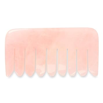 Amazon Com Title White Lotus Rose Quartz Crystal Comb