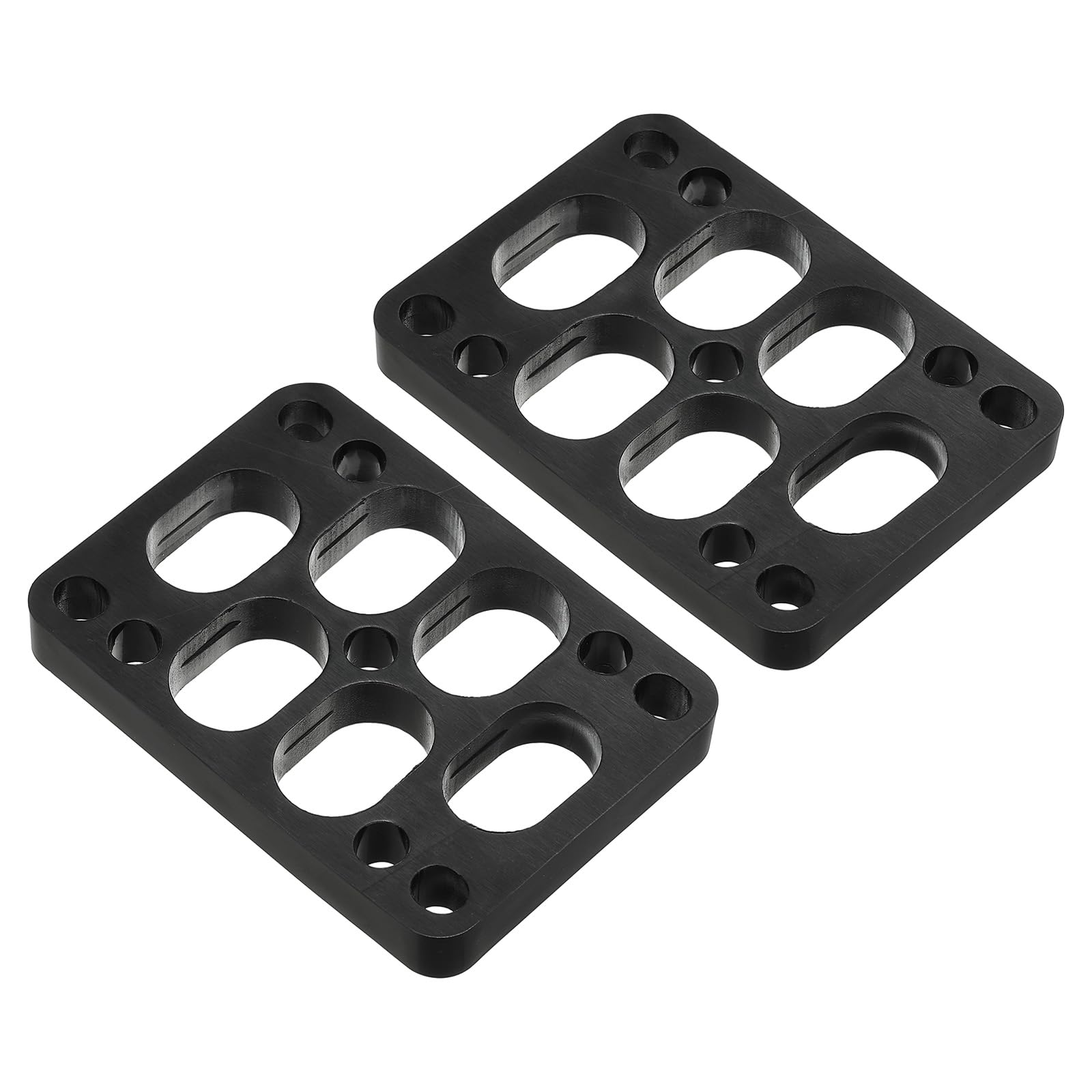 PATIKIL 3/8" Skateboard Riser Pads, 2 Pack PU 3x2 Skateboard Riser Pads Angled Wedge Shock Pads for Skateboard Truck, Black
