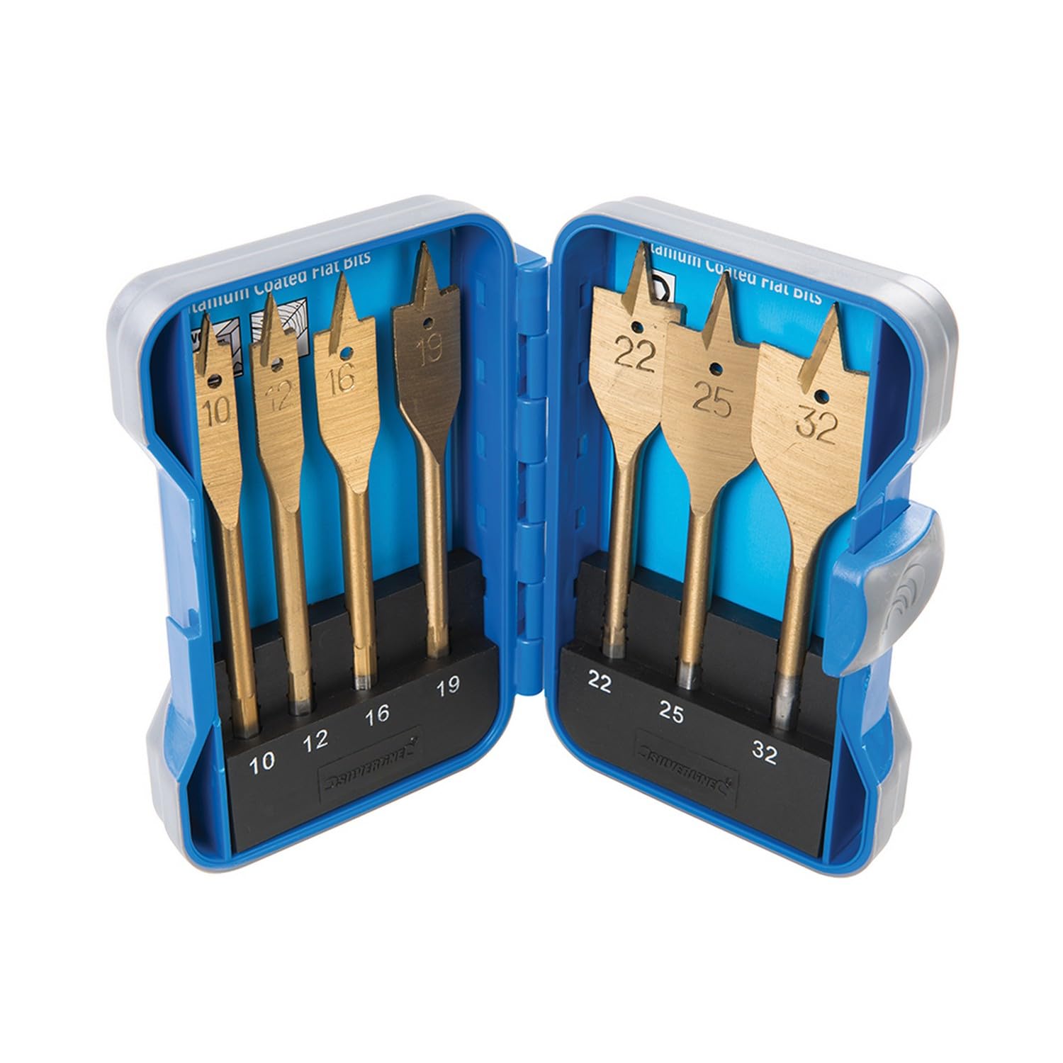 Silverline 279870 Titanium Coated Flat Bit Set 7pce 10 - 32 mm