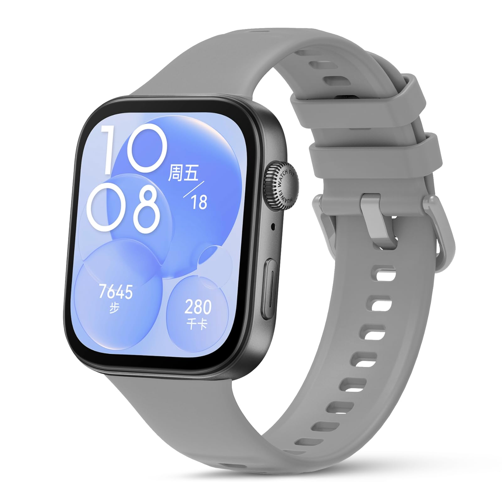 SenMore Silicone Strap Compatible with Huawei Watch Fit 3 Smartwatch, Silicone Protective Case Cover, Adjustable Sport Replacement Straps for Huawei Watch Fit 3rd (No Host)