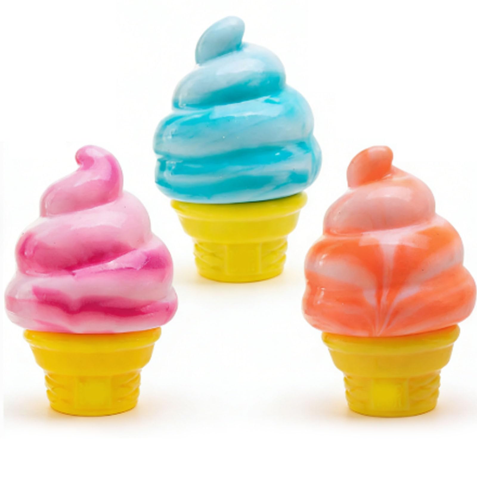 Ice Cream Squeeze Squishy, Ice Cream Cones Squeeze Squishy, 𝐈ce 𝐂ream 𝐒quishy, Slow Rise Sensory Fidget Toy (3 Pcs)