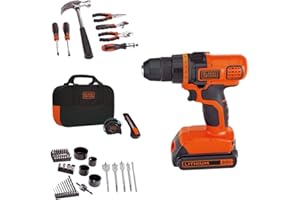 BLACK+DECKER 20V Max Drill & Home Tool Kit, 68 Piece (LDX120PK)
