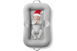 BAOBRAVA Baby Lounger Pillow : 3-in-1 Infant Lounger for Newborn 0-24 Months, Portable Tummy Time Mat for Home and Travel, Breathable & Soft Baby Seat for Baby, Babies Essentials Gifts