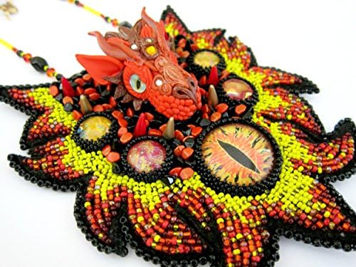 Beaded Dragon Bib Necklace