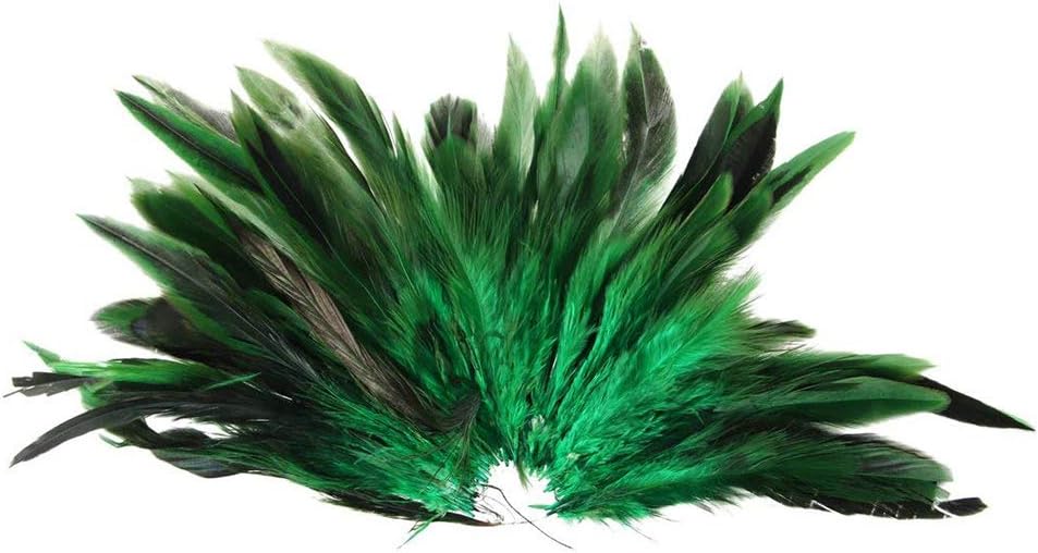 Dyed Rooster Cock Feather Handcrafts Making Supplies 50Pcs