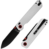 HX OUTDOORS Hyla EDC Knife With Pocket Clip | 2.9"14C28N Blade G10 Handle, Everyday Carry Knife for Men Women Outdoor Use(ZD-120S-D)