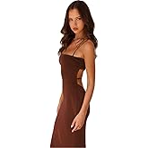 VANCOL Women's Cutout Backless Maxi Dress Sexy Sleeveless Tight Slip Spaghetti Strap Long Dresses