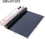 HTVRONT Black Iron On Vinyl 12 x 5 ft HTV for T Shirts Easy Cut & Weed view 7
