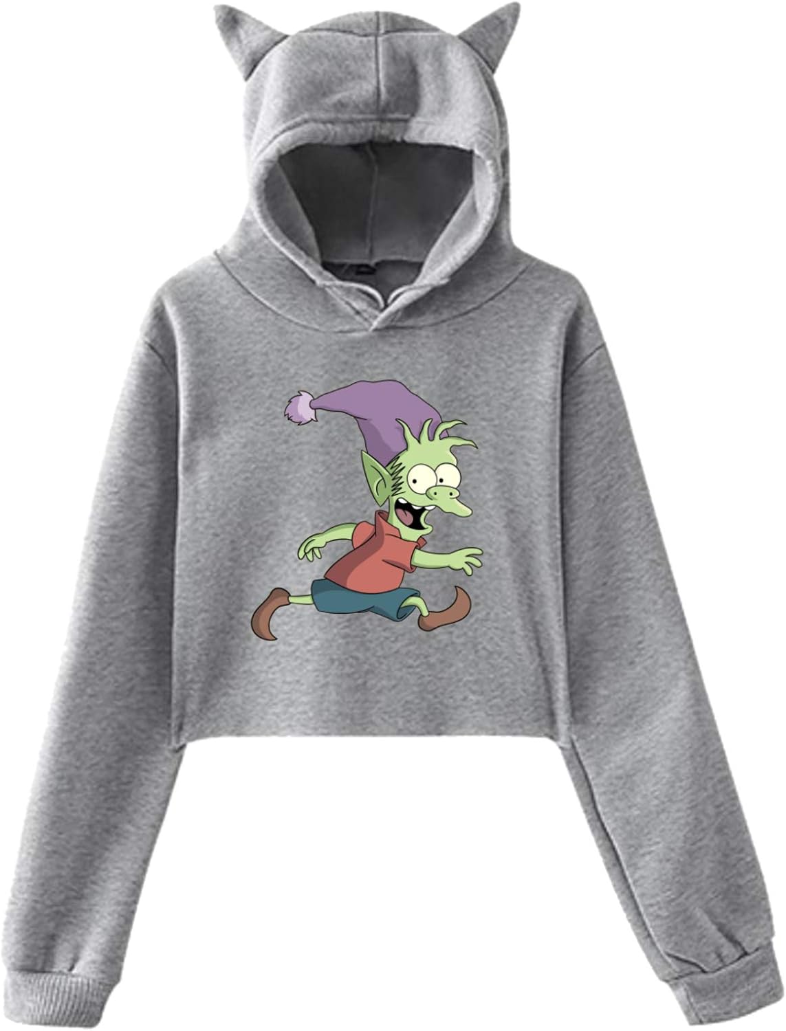 Disenchantment Season Women'S Cat Ear Hoodie Sweatshirt Girl Pullover